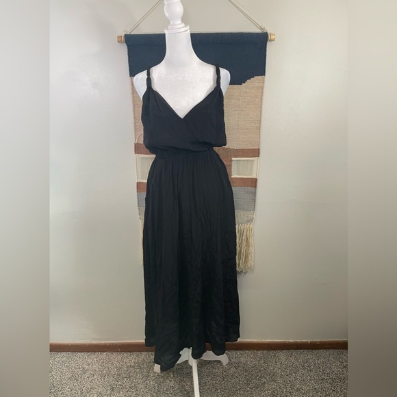 NWT Boden Black Idelle Midi Slip Dress Two Pockets 4 - Picture 2 of 7